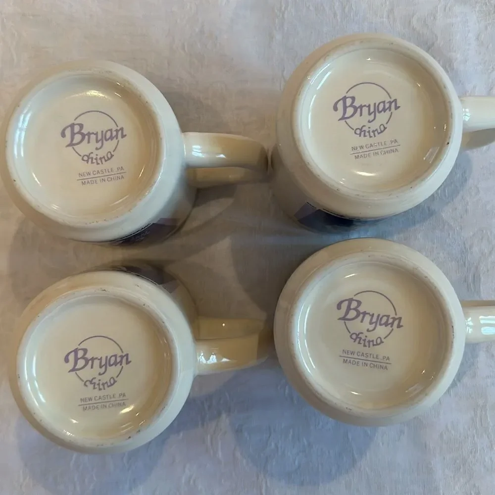 Morton Salt Girl Coffee Mugs 150 Years Commemorative Mugs Set of 4